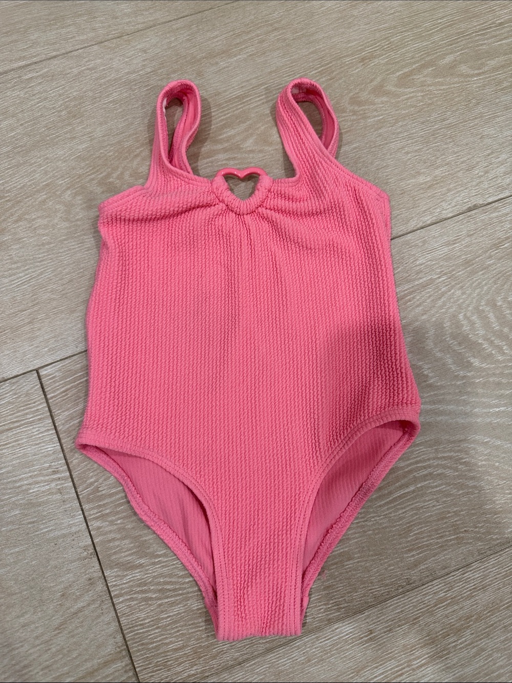 Zara Pink Heart-Detail One-Piece Swimsuit